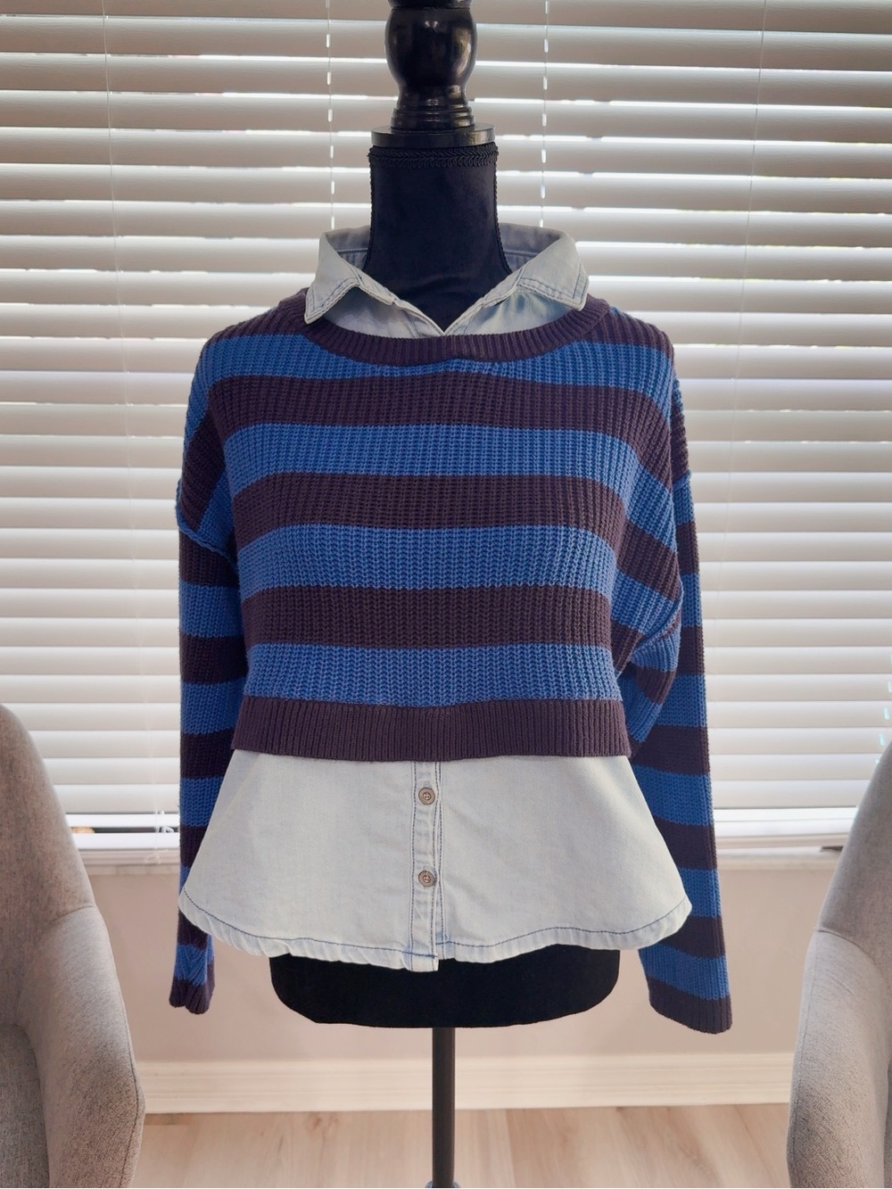 ANTHROPOLOGIE $148 PILCRO LAYERED SWEATER - Picture 7 of 8